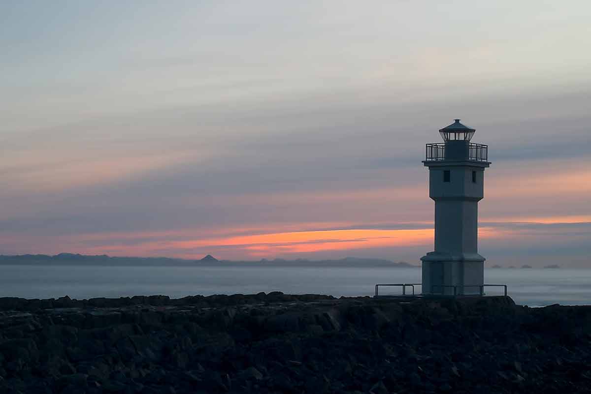 Akranes Lighthouse at dawn