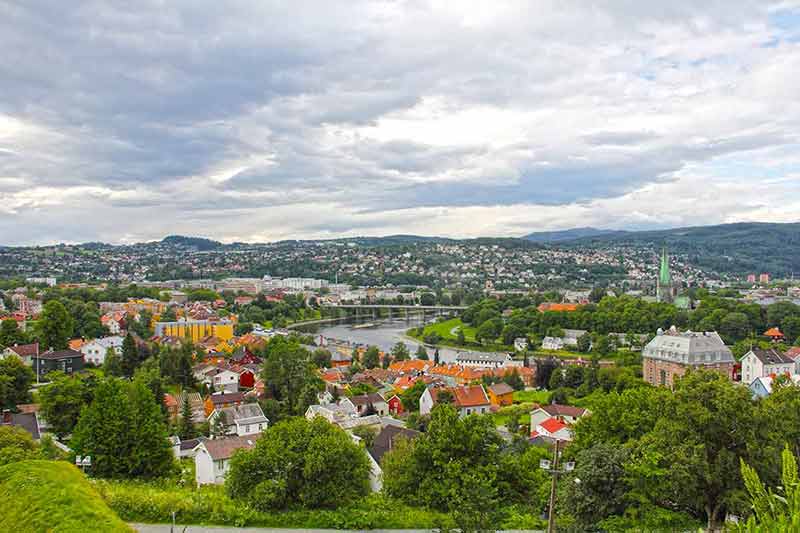 aerial view of Trondheim