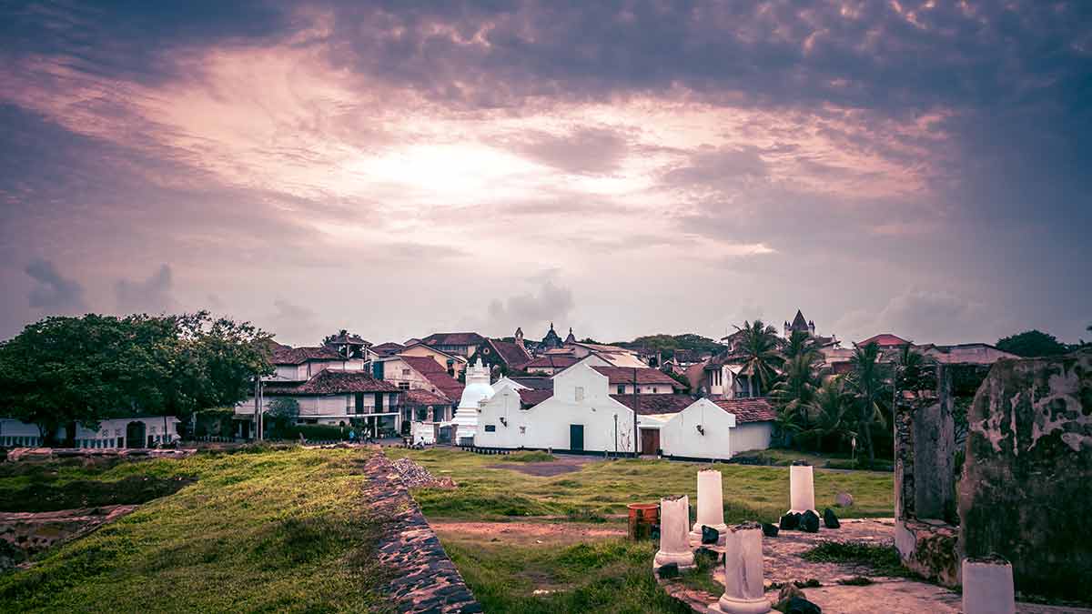 Galle Fort Wide View Landscape Beautiful Sky