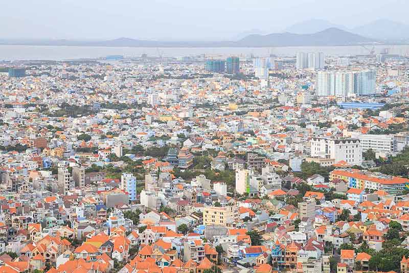 Vung Tau aerial view of city