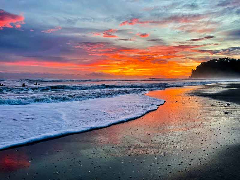 best costa rica beaches playa hermosa sunset