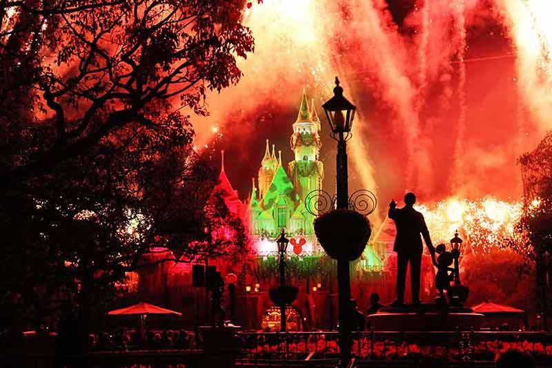 best day trips from los angeles tickets fireworks in the night sky at Disneyland