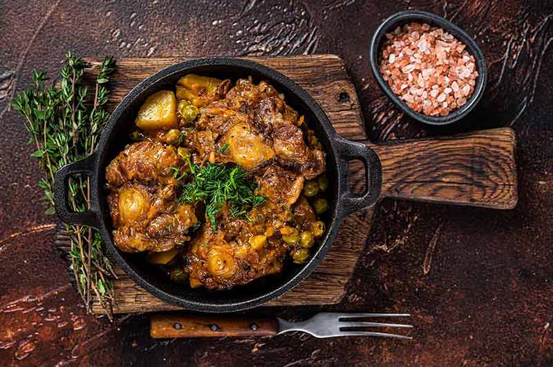 Beef Oxtail Stew With Wine And Vegetables