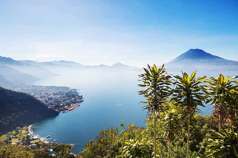 best landmarks in guatemala city Lake Atitlan and volcanos in the highlands
