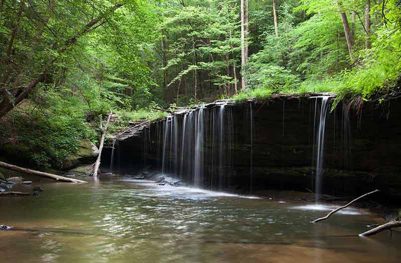 best national parks in kentucky water flows over Princess Falls