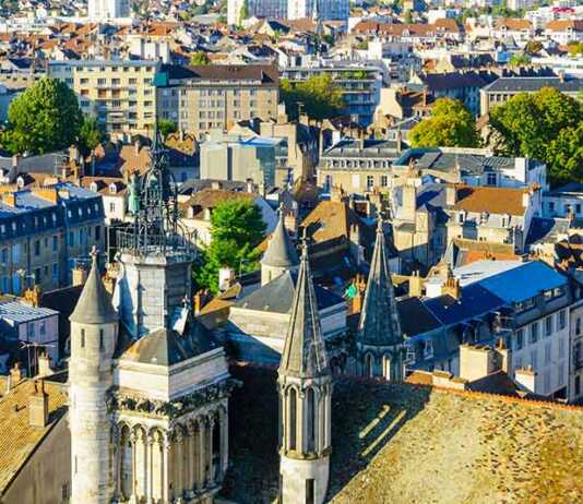 Aerial View Of The Historic Center Of Dijon