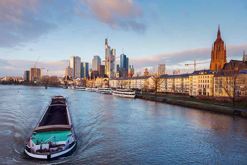 Frankfurt Panorama And Main River