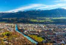 best things to do in innsbruck austria wide angle aerial panorama