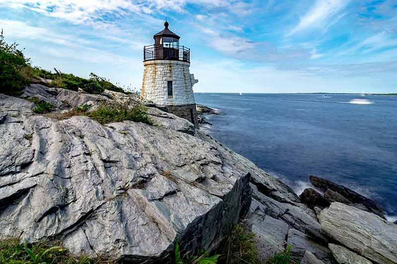 Castle Hill Lighthouse In Newport, Rhode Island