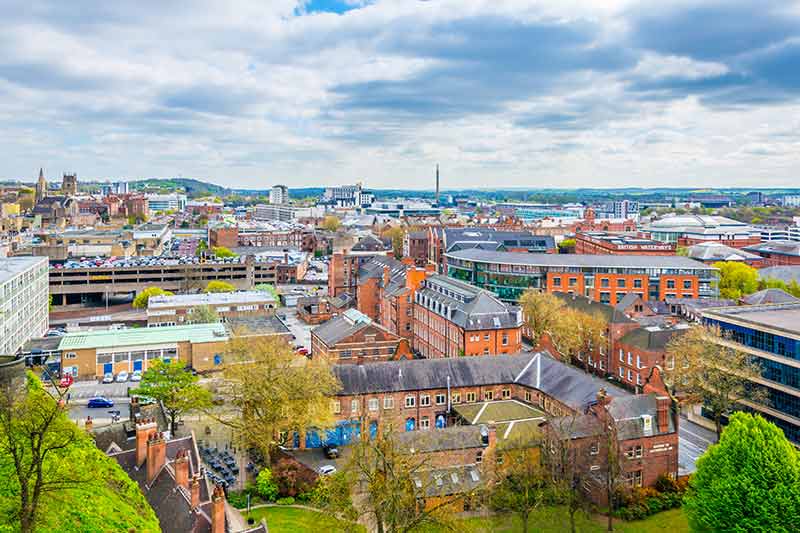 best things to do in nottingham aerial view