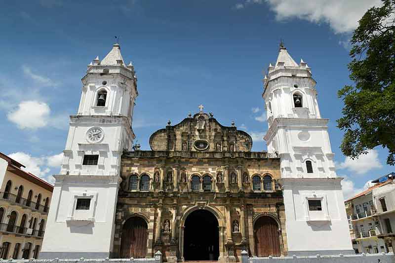Panama City, Central America Cathedral On Plaza Mayor