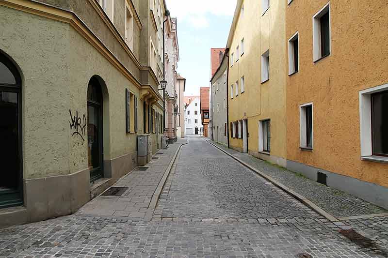 Street In The Center Of Regensburg