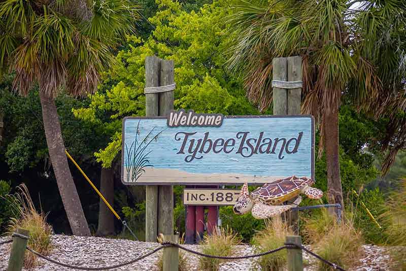 Tybee Island Welcome Greeting Sign
