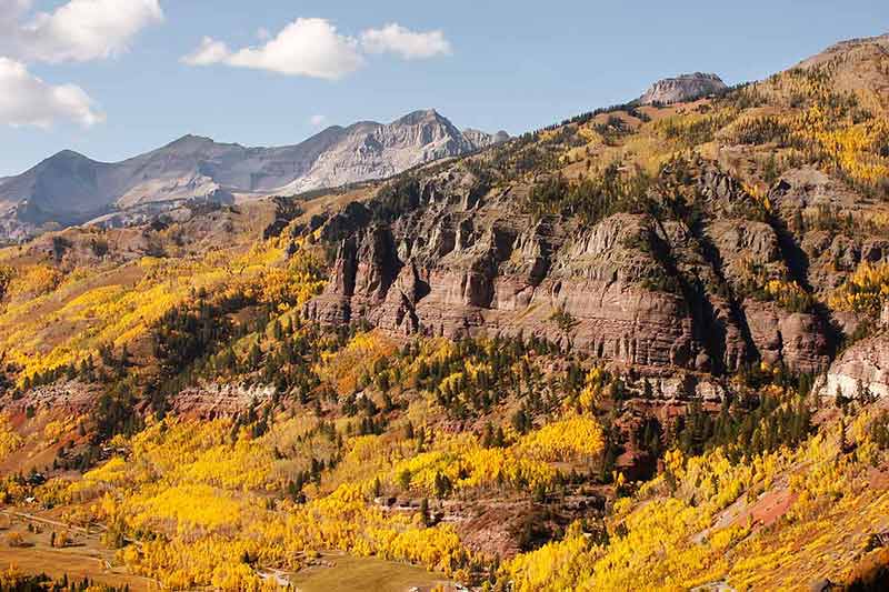 Fall colours in Uncompahgre National Forest, Colorado
