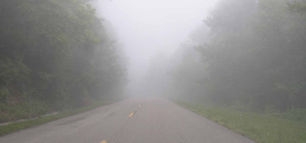 Foothills Parkway In Fog