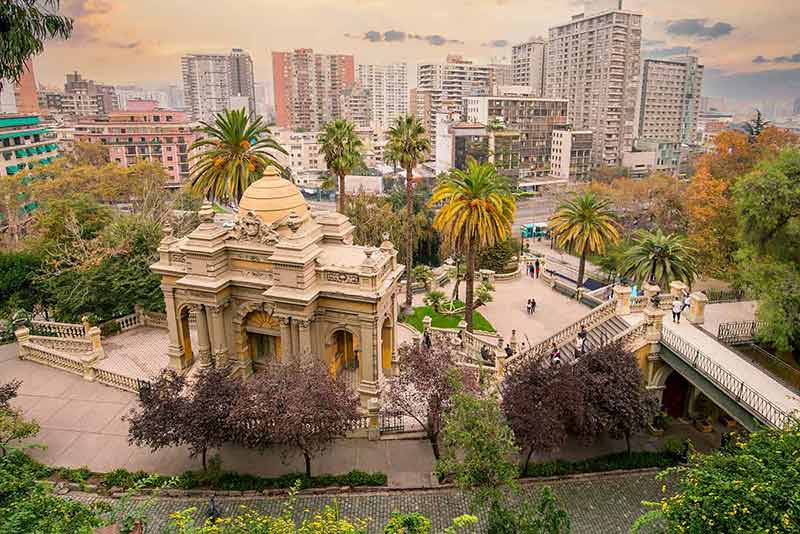 best time of year to visit santiago chile aerial view