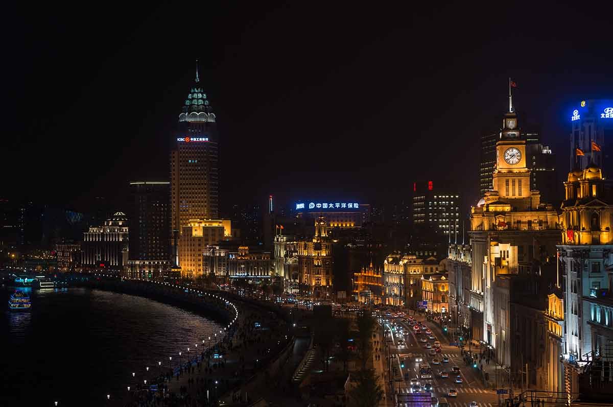 best time to visit Beijing China The Bund at night