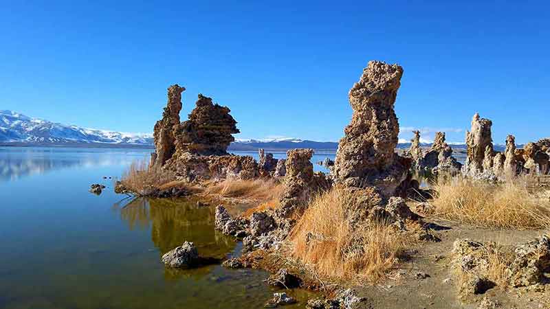 best time to visit California Mono Lake unusual shapes of columns