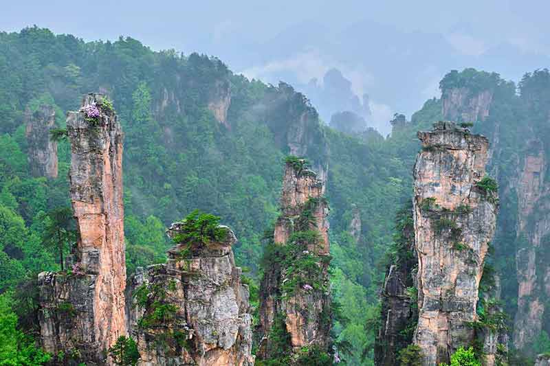 best time to visit China 2021 Zhangjiajie mountains