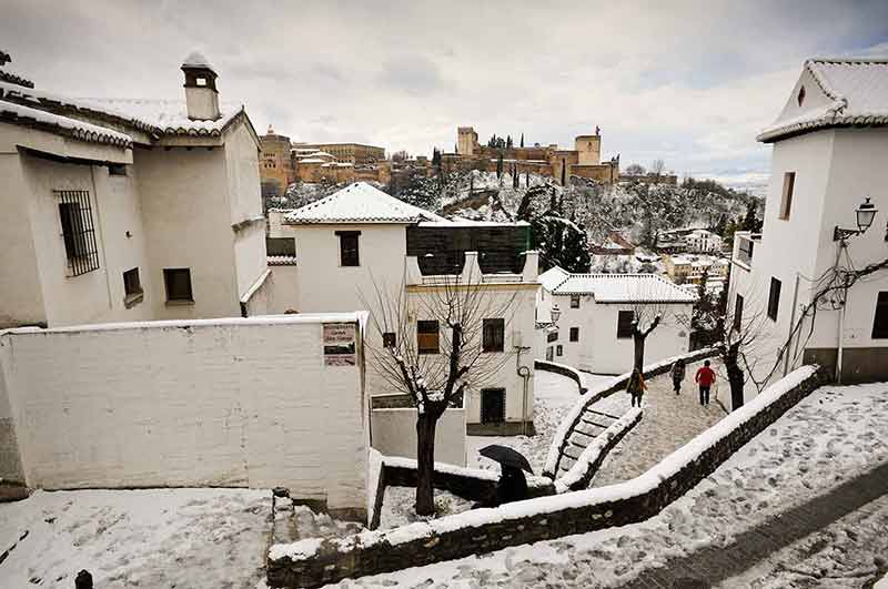 best time to visit spain granada snow on the sidewalls