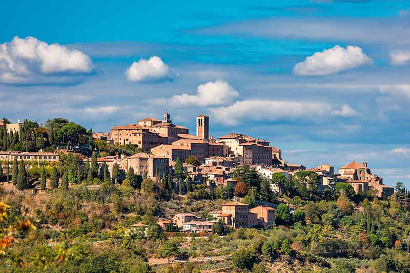 Village Of Montepulciano With Wonderful Architecture And Houses