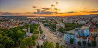 20 Beautiful Bulgarian Cities And Towns You’ll Wish You Knew About Sooner Aerial View From The Drone Of The Magnificent Sunset Over Centrum Of Varna