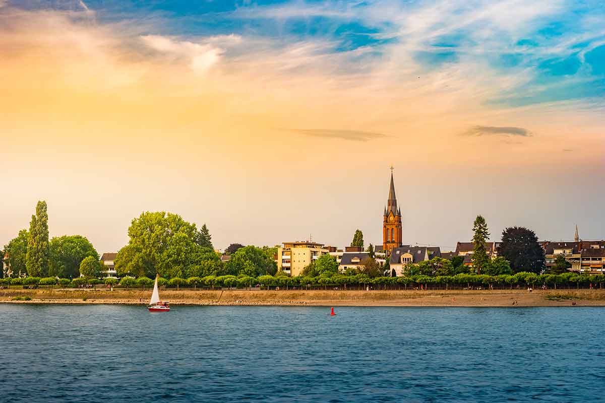 Cityscape Of Bonn And River Rhine