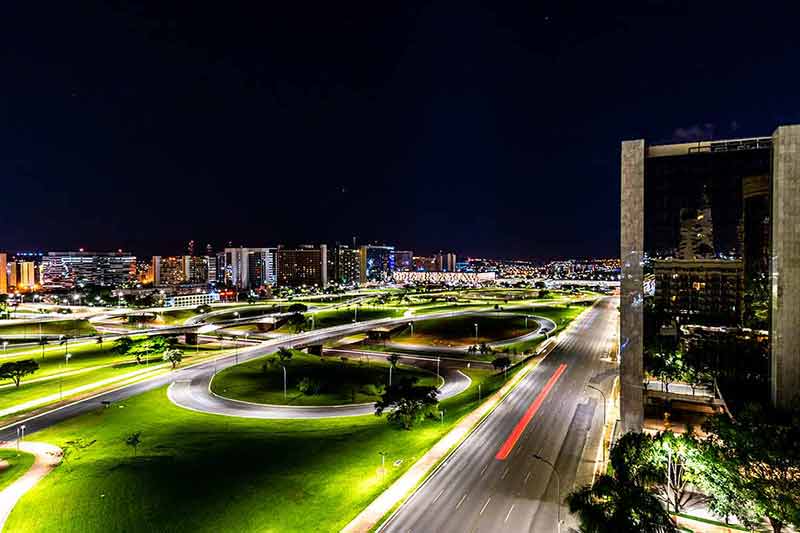 The Capital Of Brazil, Brasilia At Night