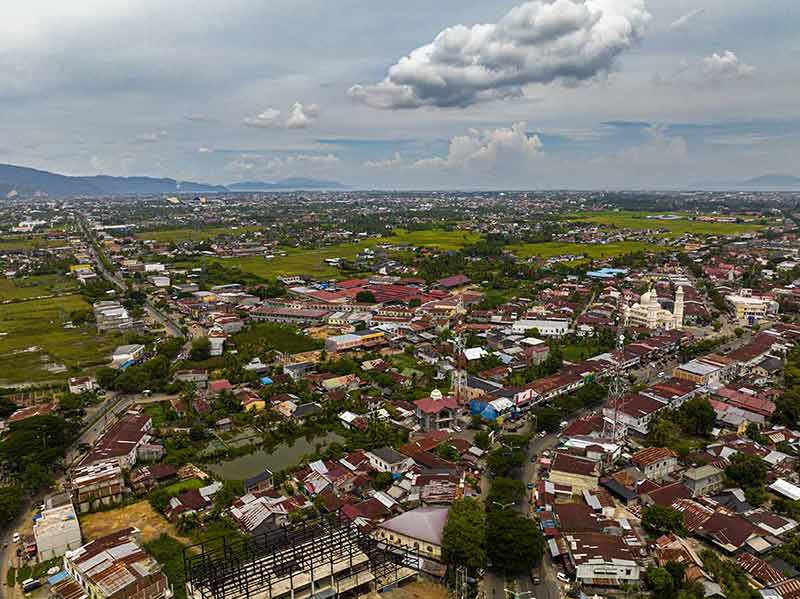 Aerial View Of Banda Aceh, Sumatra, Indonesia
