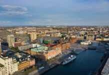20 Beautiful Swedish Cities And Towns You Need To See Aerial view of Malmo Downtown