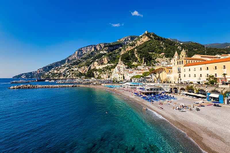 View Of Beautiful Amalfi Town, Campania, Italy