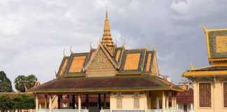 cambodia famous landmarks Moonlight Pavilion in Royal Palace