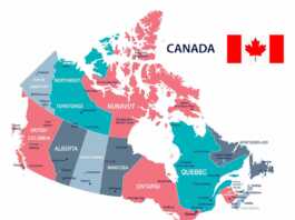 canada cities map