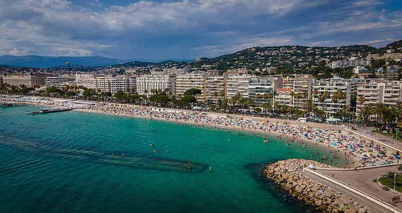 cannes france beaches beach full of people