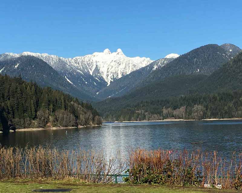 the lions across capilano lake from cleveland dam