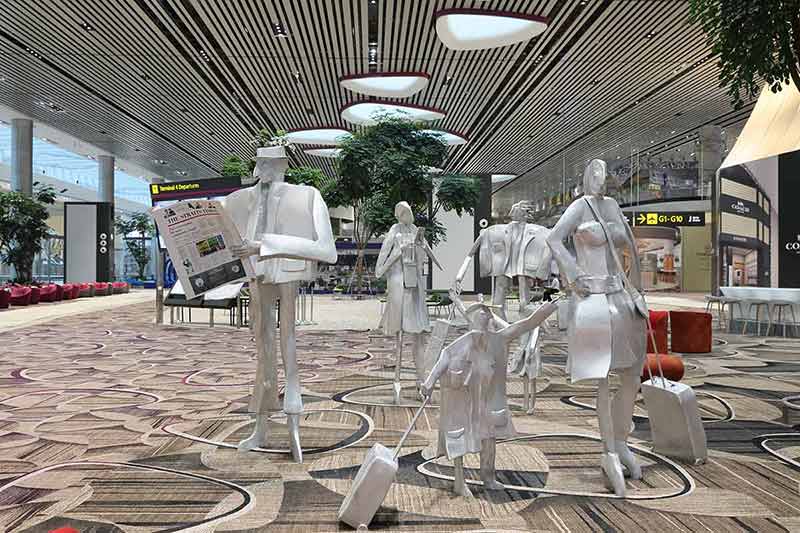 changi airport Terminal 4 Travelling Family