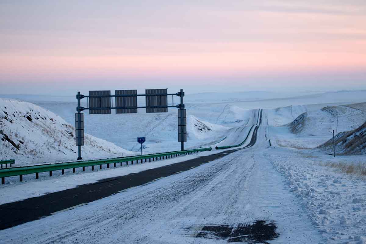 china winter roads