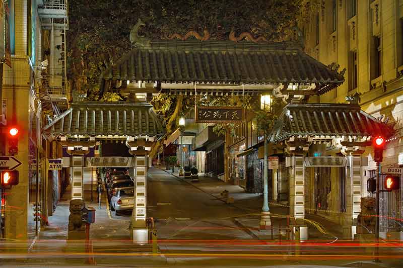 chinatown san francisco at night