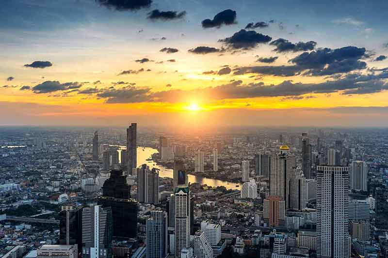 Beautiful Sunset in Bangkok