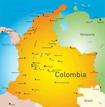 cities in colombia map