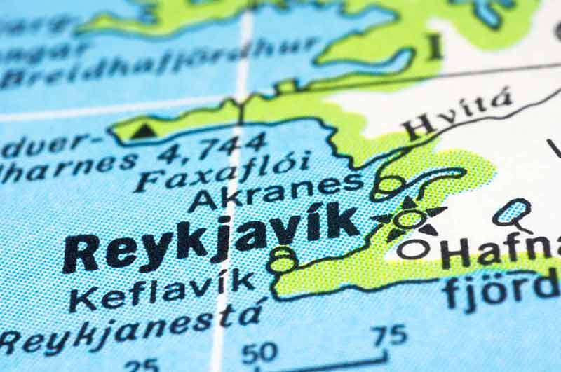 Reykjavík on the map