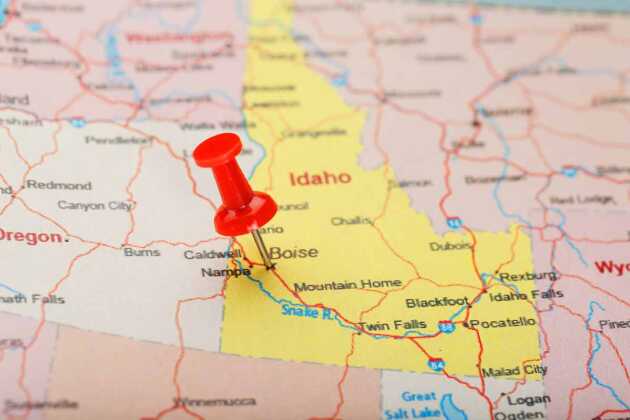 Cities In Idaho Map 630x420 