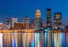 20 Kentucky Cities And Towns That Are Full Of Surprises Louisville city skyline at night reflected in the water