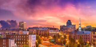 20 Massachusetts Cities And Towns That Bring New England To Life dusk over the city skyline of worcester