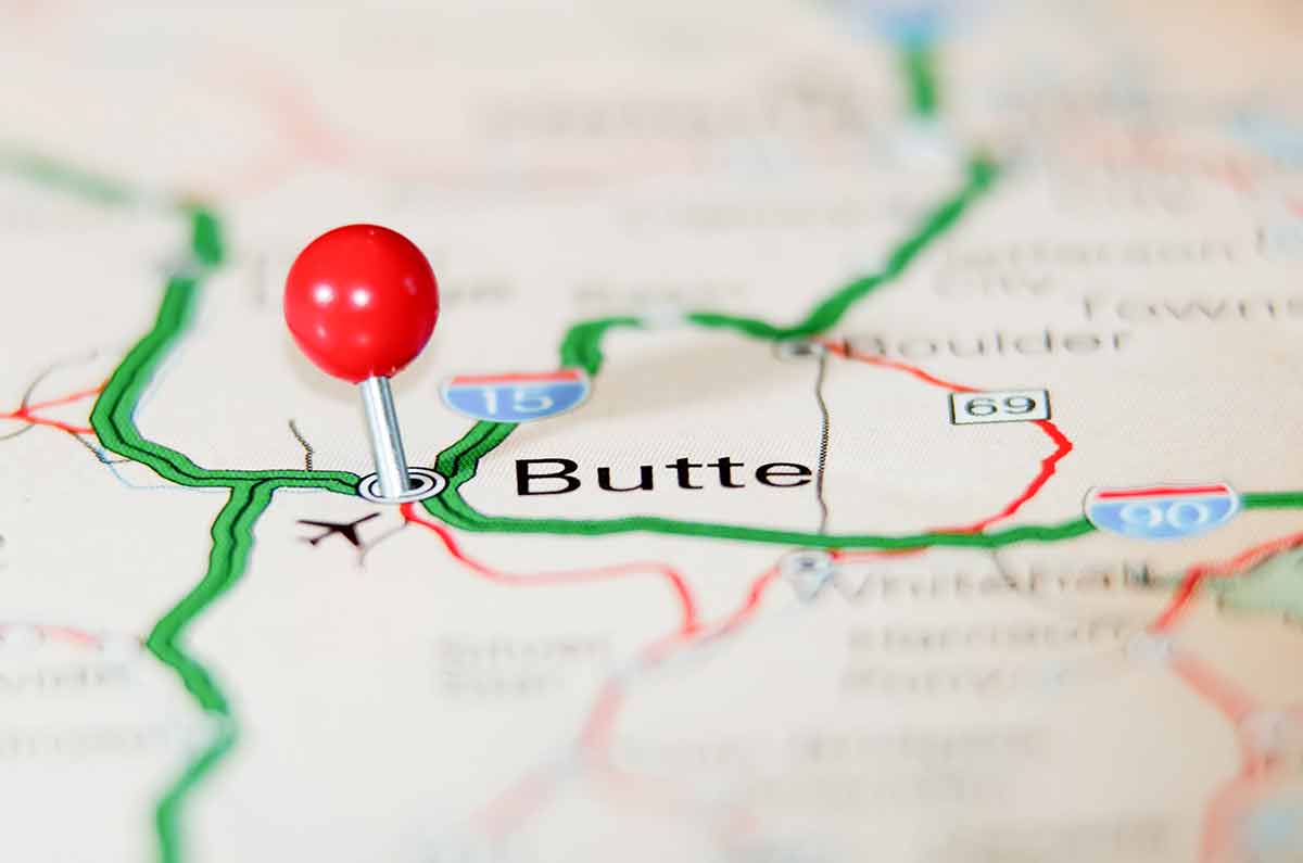 butte city pin on the map