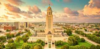 20 Nebraska Cities And Towns Worth Stopping For aerial view of lincoln