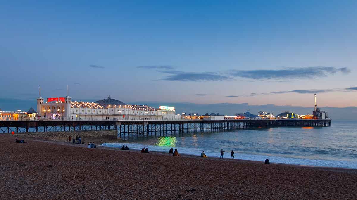 View of Brighton Pier in Brighton East Sussex