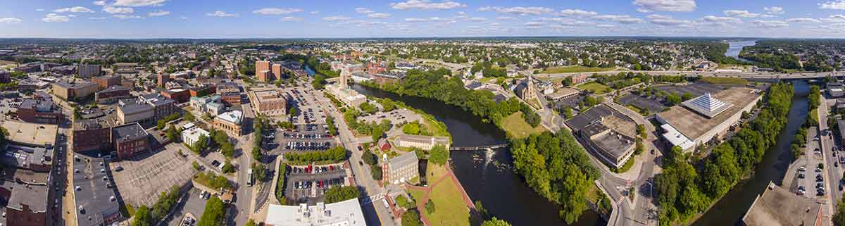 aerial view of pawtucket