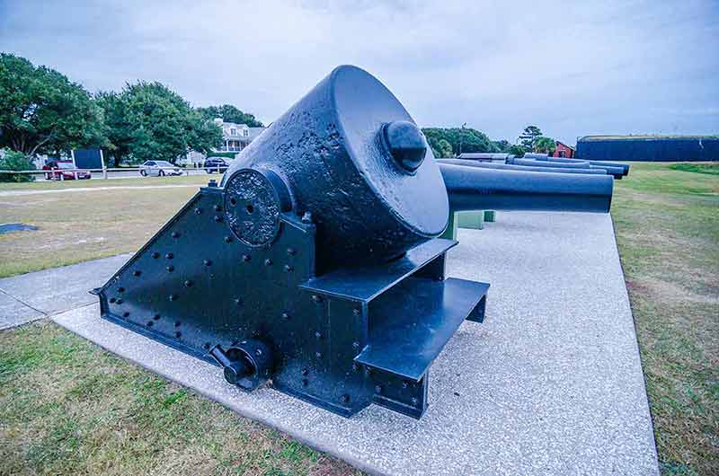 Cannons Of Fort Moultrie On Sullivan's Island In South Carolina