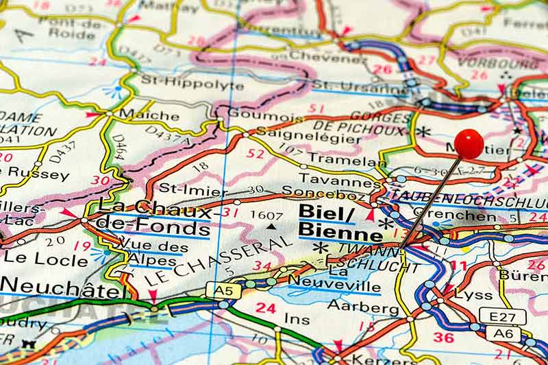 Biel/Bienne map